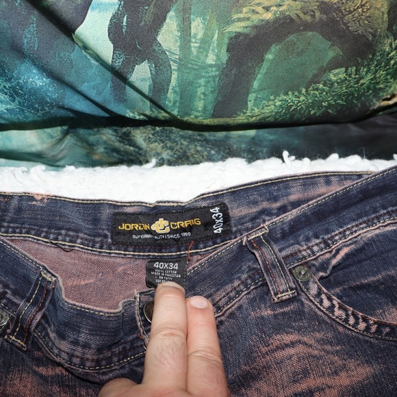 Men’s Jordan Craig Copper Washed Distressed Jeans - Picture 2 of 5